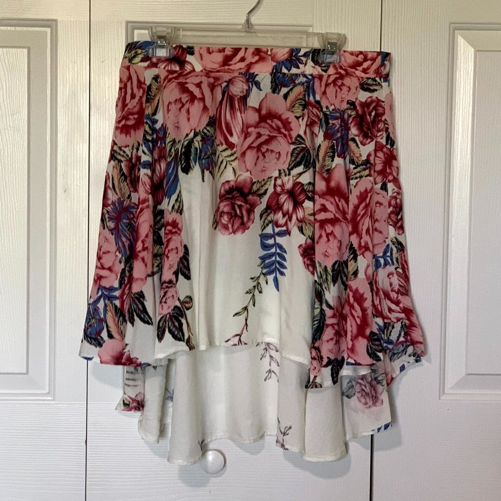Floral Swing High/Low Skirt